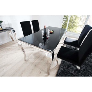 Čierny jedálenský stôl Modern Barock 90 x 180 cm – 10 mm »