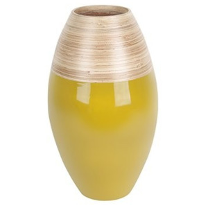 PRESENT TIME Dekoračná váza Bamboo Cone S olivová