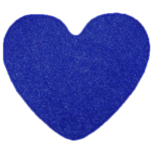 Vopi koberce Kusový koberec Eton Srdce modrý - 100x120 - srdce