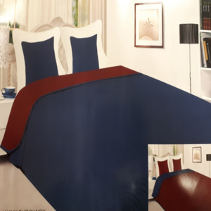 Newtex Obojstranný prehoz na posteľ modro-červený 220x240 70x90