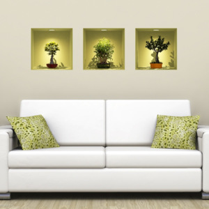 Ambiance Samolepiace dekorácie 3D efekt, bonsai 2