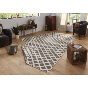Bougari - Hanse Home koberce Kusový koberec Twin-Wendeteppiche 103127 braun creme - 80x350 cm