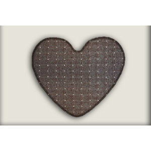 Vopi koberce Kusový koberec Udinese hnedý srdce - 100x120 - srdce cm