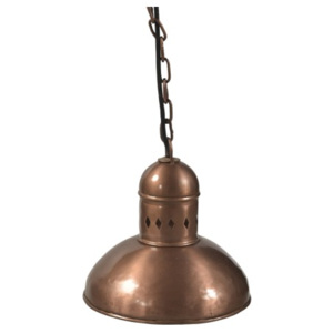 Industrial style, Kovová stropná lampa vo farbe medi 22x22cm (1564)