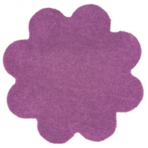 Vopi koberce Kusový koberec Color Shaggy fialový kvietok - 120x120 cm