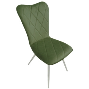 Jedálenská stolička Erdufis, tmavo zelená látka