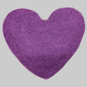 Vopi koberce Kusový koberec Color Shaggy fialový srdce - 120x120 cm