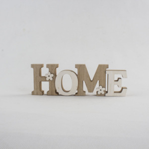 Dekoračný nápis Home, hnedá