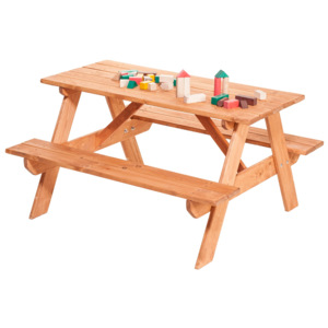 ČistéDřevo Drevená detská lavica so stolom