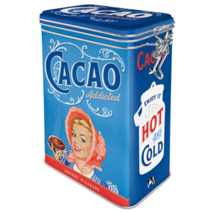 Nostalgic Art Plechová dóza s klipom - Cacao