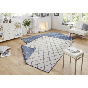 Bougari - Hanse Home koberce Kusový koberec Twin-Wendeteppiche 103119 blau creme - 80x350