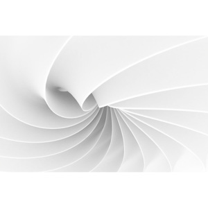 Biela abstrakcia 3D vlna - fototapeta FS0760