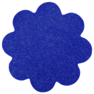 Vopi koberce Květinový koberec Eton modrý - 120x120 kruh