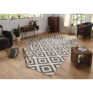 Bougari - Hanse Home koberce Kusový koberec Twin-Wendeteppiche 103133 braun creme - 80x250 cm