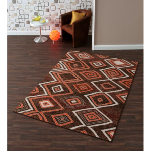 Hanse Home Collection koberce akcia: Kusový koberec Prime Pile 102177 Square Braun Orange - 80x200 cm