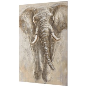 [art.work] Ručne maľovaný obraz - slon - plátno napnuté na ráme - 180x120x3,8 cm