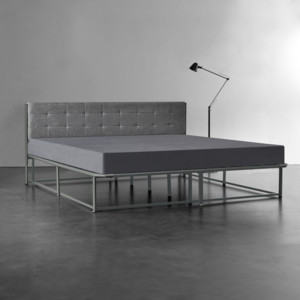 [en.casa]® Kovová manželská posteľ AANB-0704 - s roštom - 180 x 200 cm