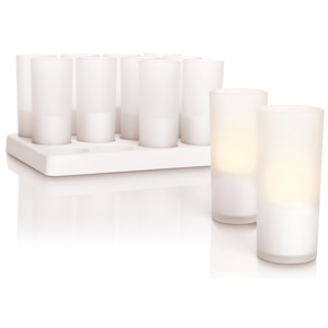 Philips 69133/60/PH CandleLights White 12-Set nabíjateľné sviečky LED 12x0,5W