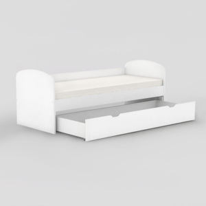 Drevona, posteľ REA KAKUNA, biela (REA KAKUNA posteľ so zásuvkou 80x200 cm)
