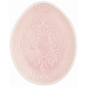 Oválny porcelánový tanier Pale pink (kód JESEN2018 na -20 %)