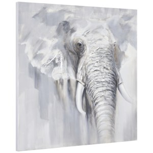 [art.work] Ručne maľovaný obraz - slon 2 - plátno napnuté na ráme - 100x100x3,8 cm