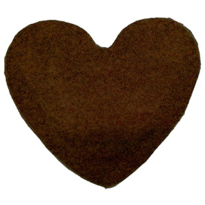 Vopi koberce Kusový koberec Color Shaggy tmavo hnedý srdce - 120x120 cm