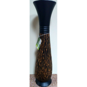 Drevená váza EXOTIC 50 - čierna