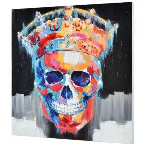 [art.work] Ručne maľovaný obraz - smrtka - plátno napnuté na ráme - 100x100x3,8 cm