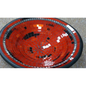 Dekoračná MISA mozaika - červená 45 cm