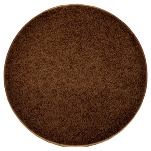 Vopi koberce Kusový guľatý koberec Color Shaggy tmavo hnedý - 57x57 kruh cm