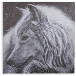 Trblietavý obraz na plátne - Glitter Wolf