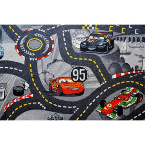 Vopi koberce akcia: Kusový koberec The World of Cars 97 šedý - - 133x165 -