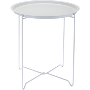 Kovový stolík biela, 48 cm