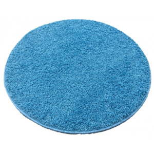 Vopi koberce Kusový guľatý koberec Color shaggy modrý - 57x57 kruh