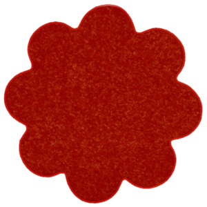 Vopi koberce Květinový koberec Eton vínovo červený - 160x160 kruh