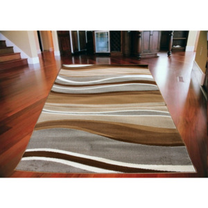 Kusový koberec PP Vlny hnedý 80x150, Velikosti 80x150cm