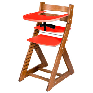 Hajdalánek Rastúca stolička ELA - s veľkým pultíkom (dub tmavý, červená) ELADUBTMAVYCERVENA