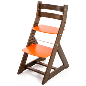 Hajdalánek Rastúca stolička ALMA - standard (orech, oranžová) ALMAORECHORANZOVA