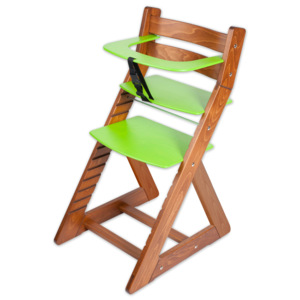 Hajdalánek Rastúca stolička ANETA - s malým pultíkom (dub tmavý, zelená) ANETADUBTMAVYZELENA