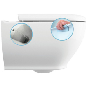 SAPHO - GARCIA závěsné WC rimless s bidetovou sprškou, 36,5x52,5 cm (100512)