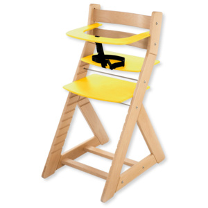 Hajdalánek Rastúca stolička ANETA - s malým pultíkom (buk, žltá) ANETABUKZLUTA