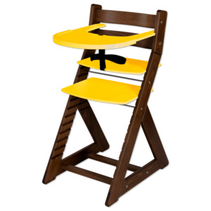 Hajdalánek Rastúca stolička ELA - s veľkým pultíkom (orech, žltá) ELAORECHZLUTA