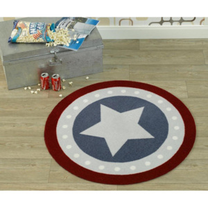 Hanse Home Detský guľatý koberec Hviezda, 100 cm - farebný