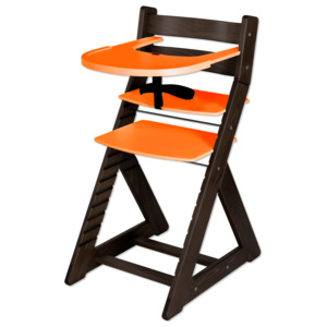 Hajdalánek Rastúca stolička ELA - s veľkým pultíkom (wenge, oranžová) ELAWENGEORANZOVA