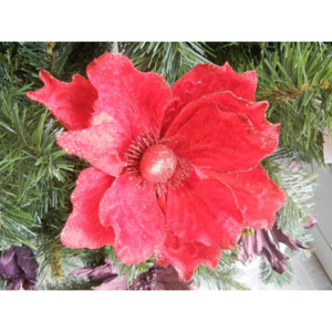 Vianočné ozdoby - Červený kvet 2