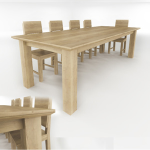 Dubový stôl LONG KLASIK