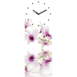 Eurographics Sklenené hodiny - White Orchid Reflections 20x60cm