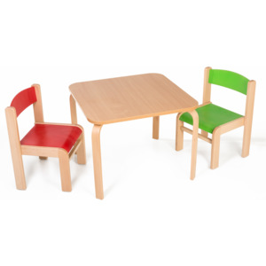 Hajdalánek Detský stolík SIMBA so stoličkami LUCA (zelená, červená) SIMBALUCACEZE