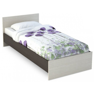 BASYA lacná jednolôžková posteľ 90x200 KP-555, dub belfort/wenge