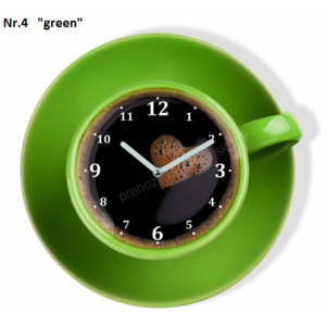 Dizajnové nástenné hodiny v tvare šálky kávy SKLADOM